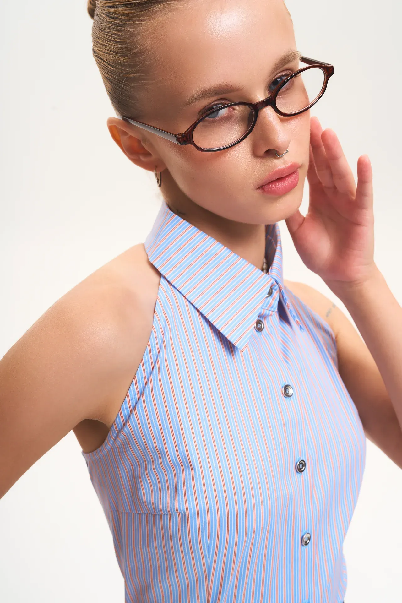 Топ-сорочка у смужку