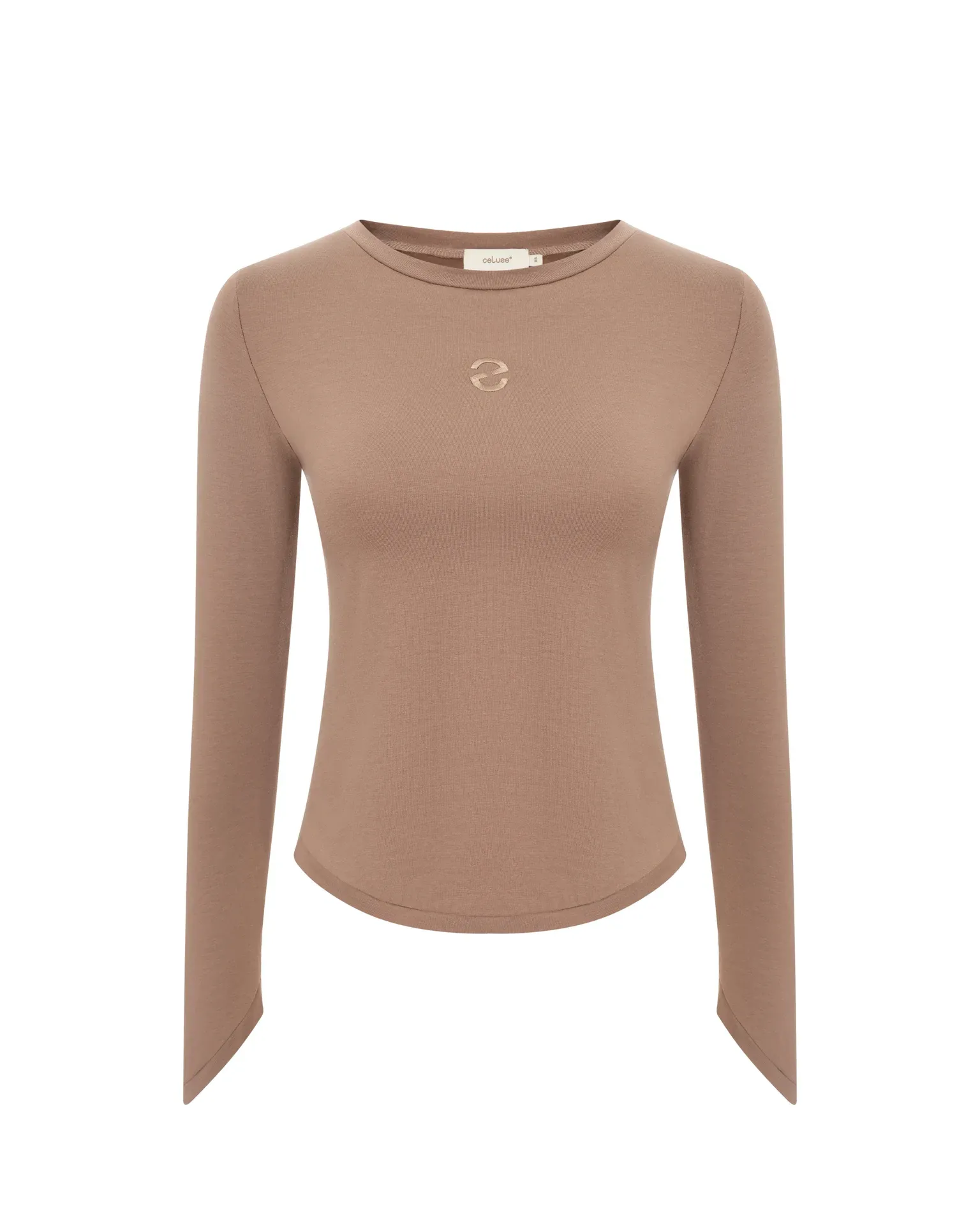 М'який лонгслів у відтінку мокка